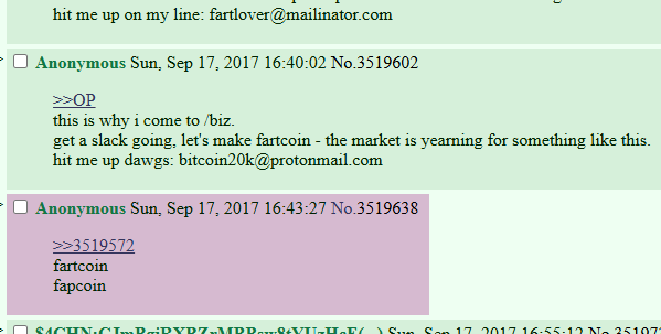4chan post about fartcoin and fapcoin
